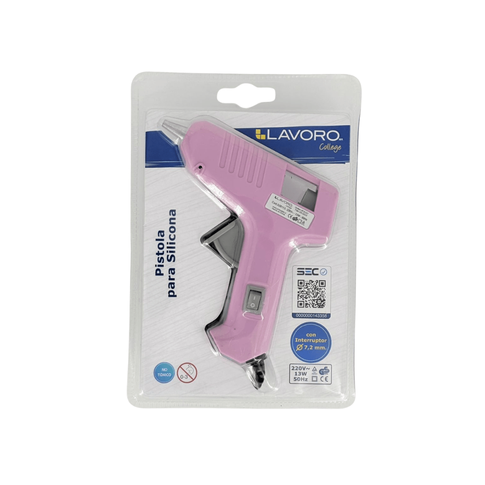 Pistola Silicona 10W con Int Color Pastel Lavoro3