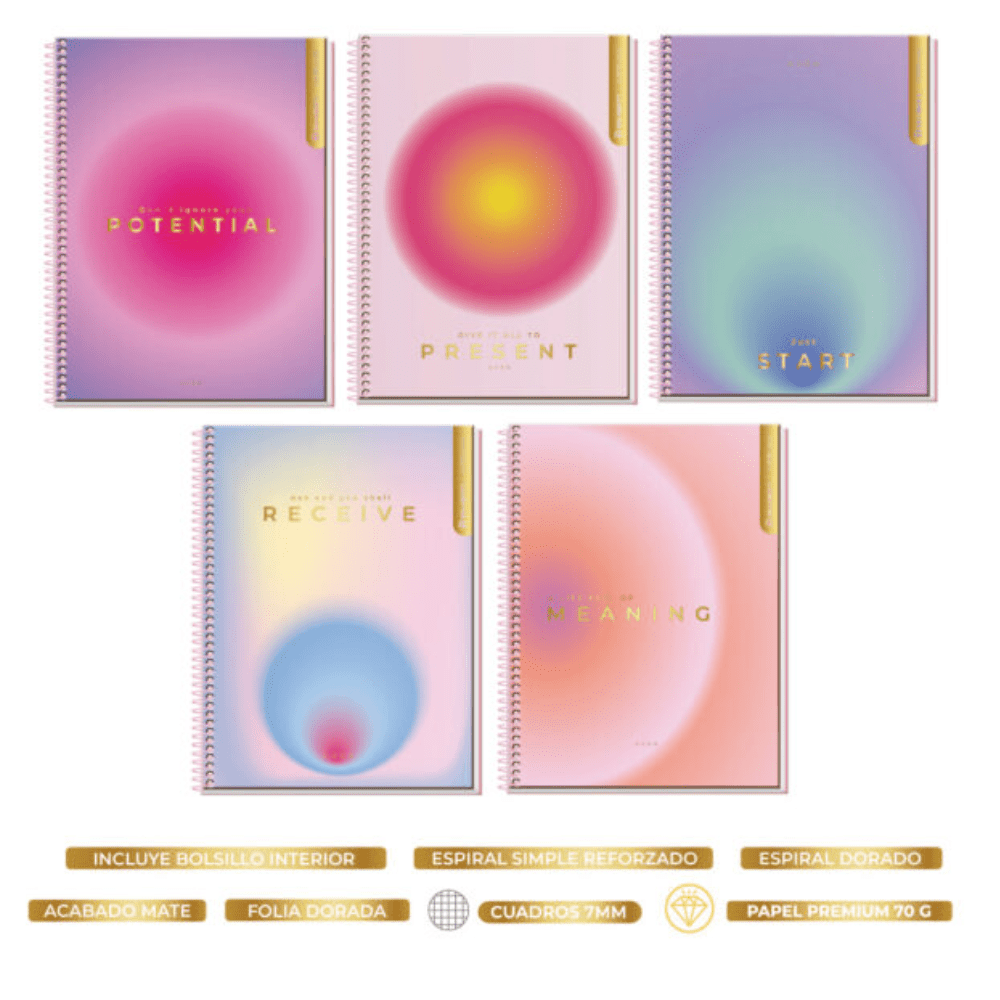 Cuaderno Triple Carta Mat 7mm 120Hjs Aura Rhein1