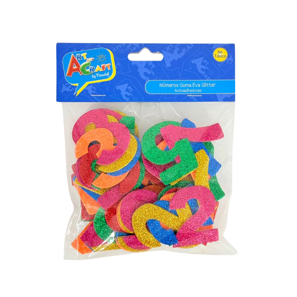 Stickers Figura Goma Eva Numeros Autoadhesivo 60 Pcs1