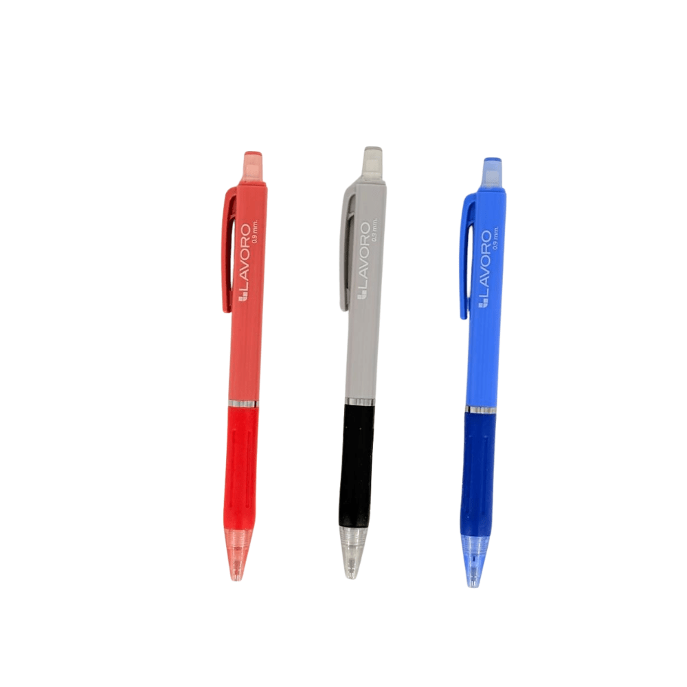 Portaminas 0.9mm Plastico con Grip 3Col Lavoro1