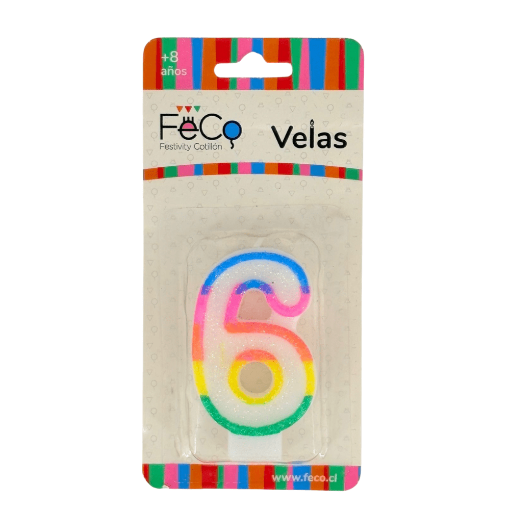 Vela Cumpleaños Numeros6