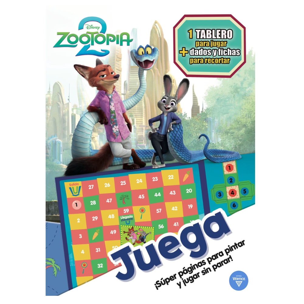 Libro Pintar 16Pag Zootopia con Tablero Vertice1
