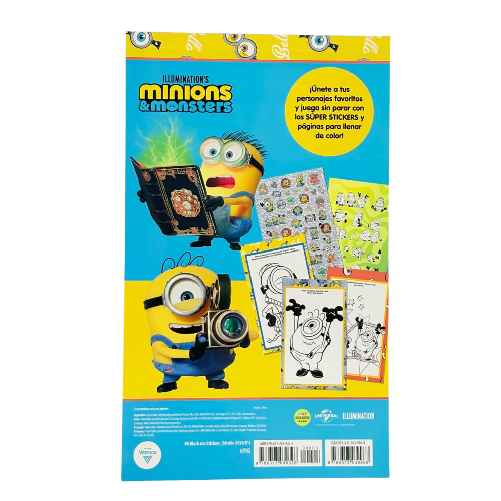 Block de Stickers para Colorear Minions 31