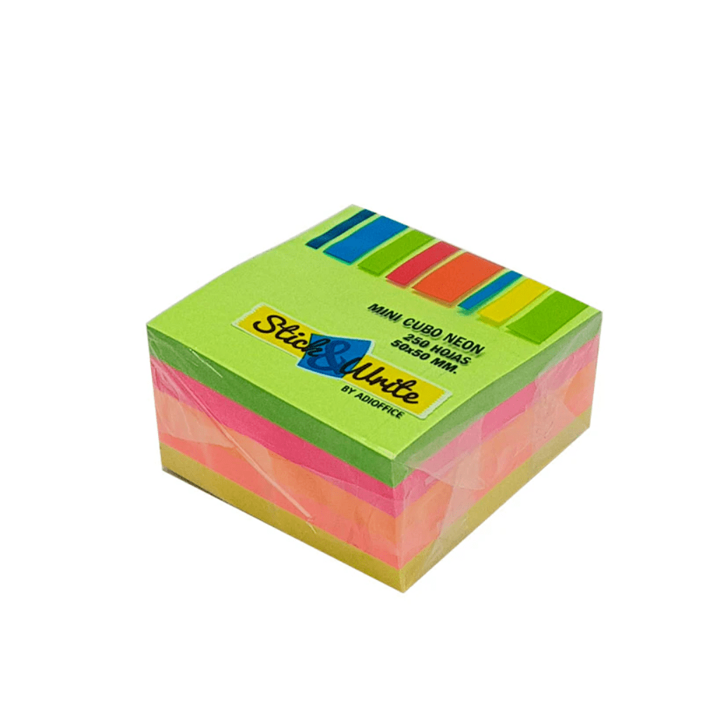 Nota Adhesiva (250Hj) Mix Neon Stich&Write1