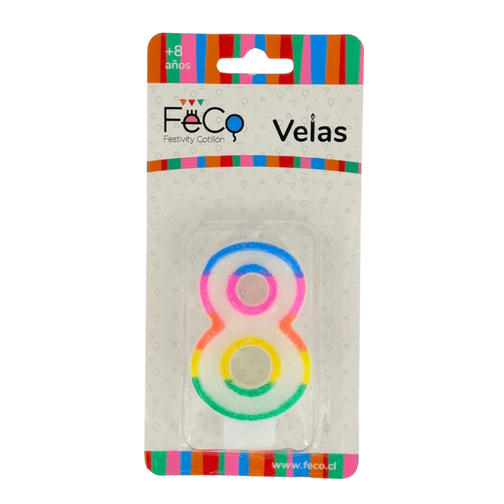 Vela Cumpleaños Numeros8