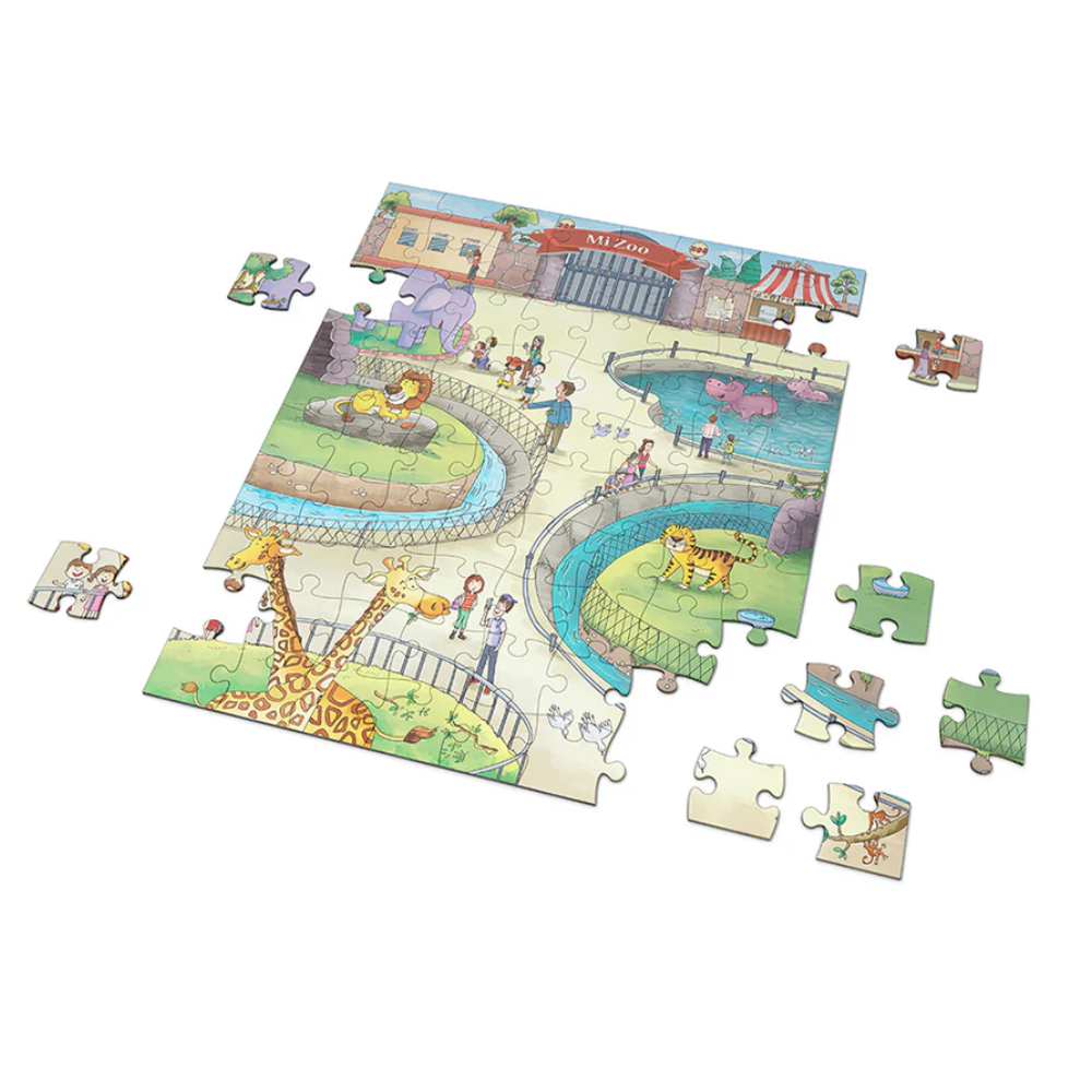 Cuento + Puzzle 100Pzs Mi Zoo Mundicrom1