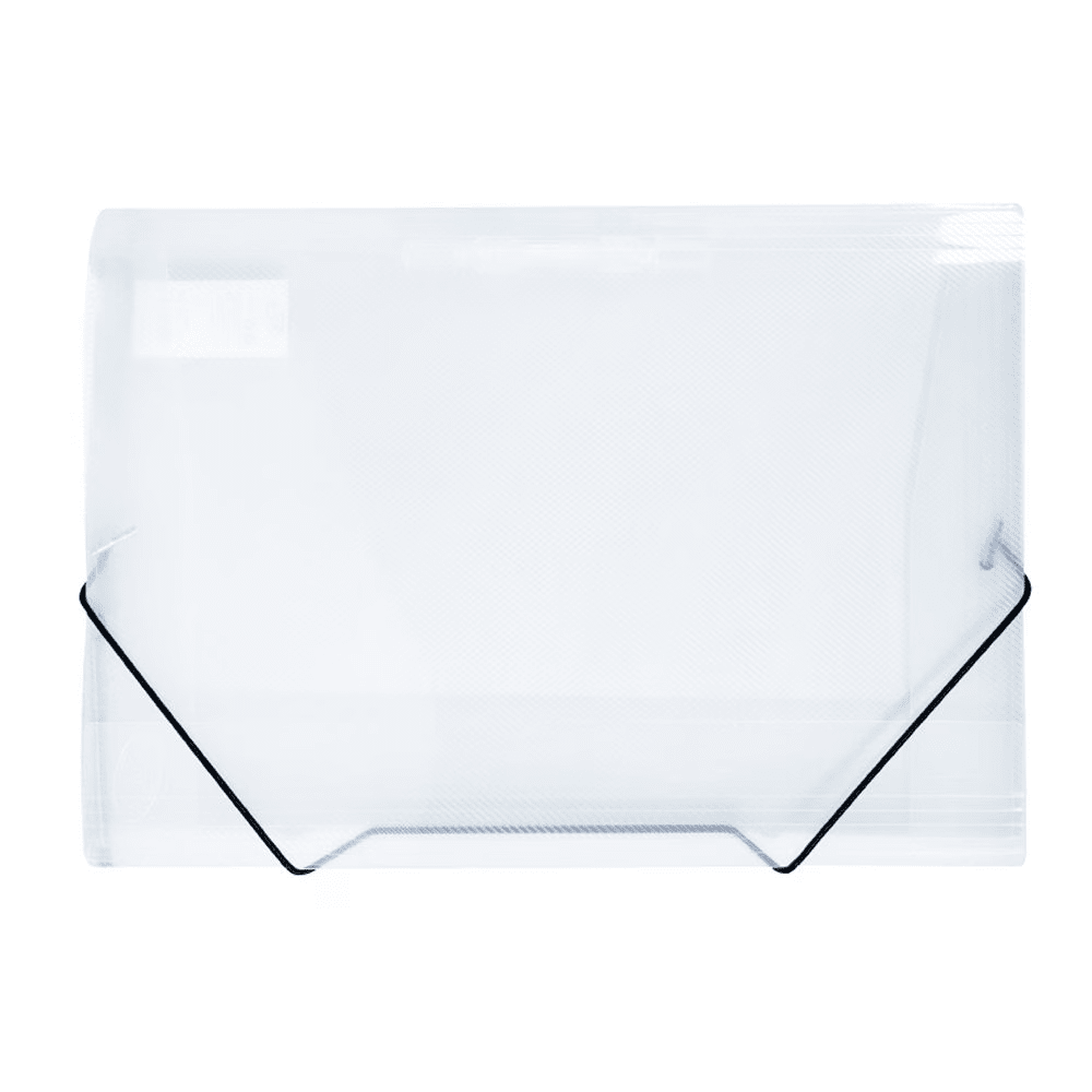 Carpeta Plastica Con Elastico Oficio Transparente y Acoclip1