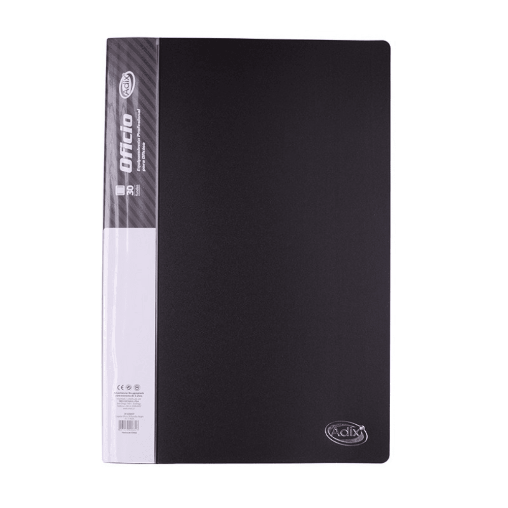 Carpeta Con Fundas 30Un Oficio Negro Adix1