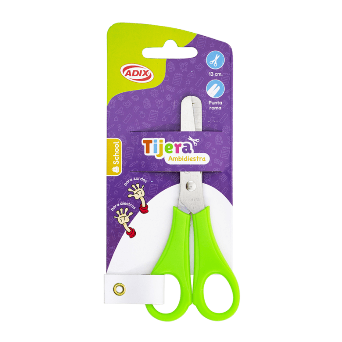Tijera Escolar 13Cm Ambidiestro Adix1
