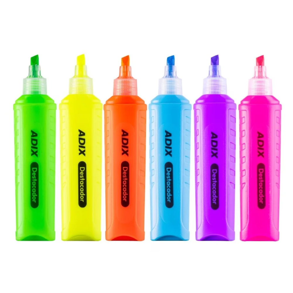 Set 06 Destacador Colores Adix1