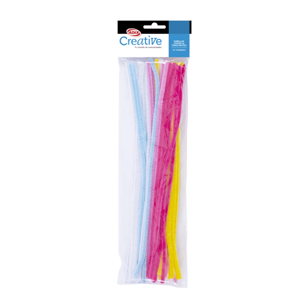 Varilla Chenille/limpiapipas 25un Pastel Adix1