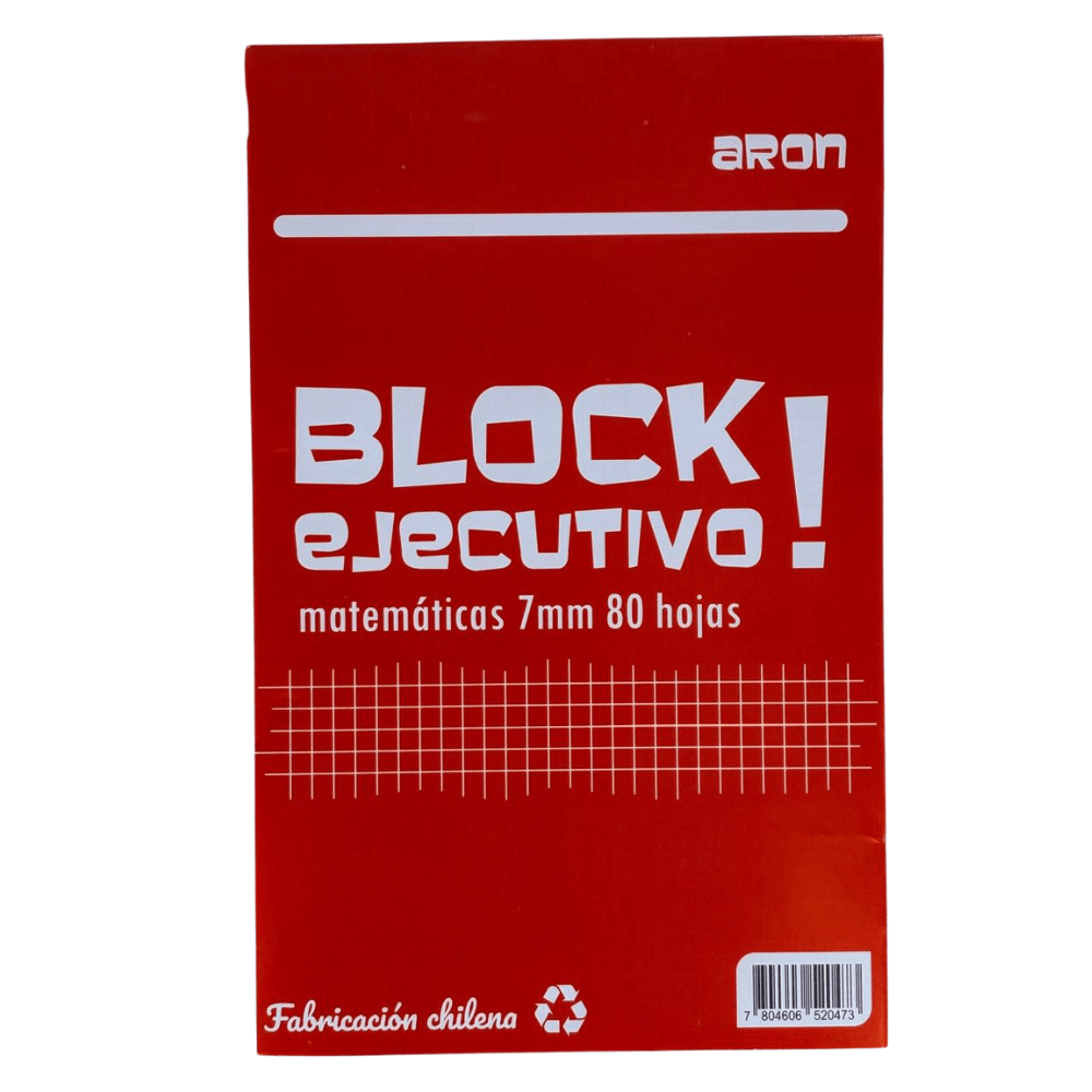 Block Prepicado Matematicas 7Mm Oficio 80Hj Aron1