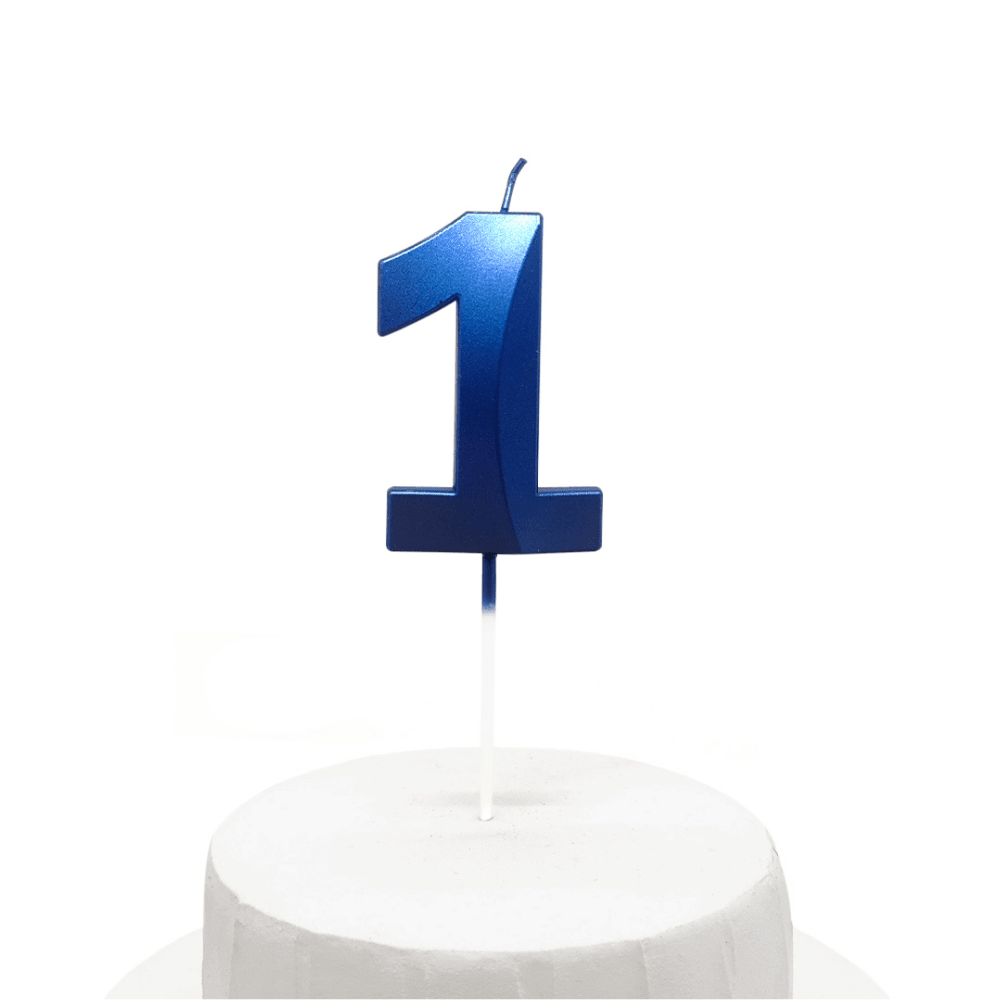 Vela Cumpleaños Numeros Azul10