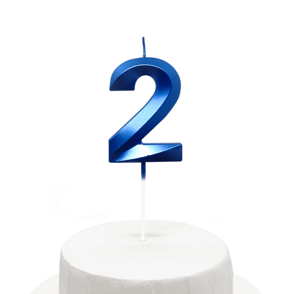 Vela Cumpleaños Numeros Azul9