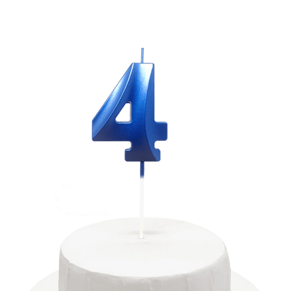 Vela Cumpleaños Numeros Azul7