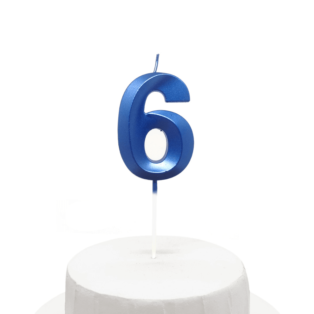 Vela Cumpleaños Numeros Azul5