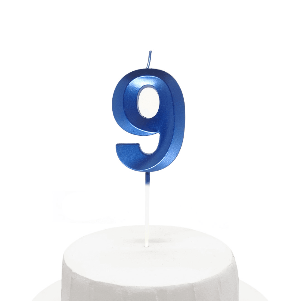 Vela Cumpleaños Numeros Azul2