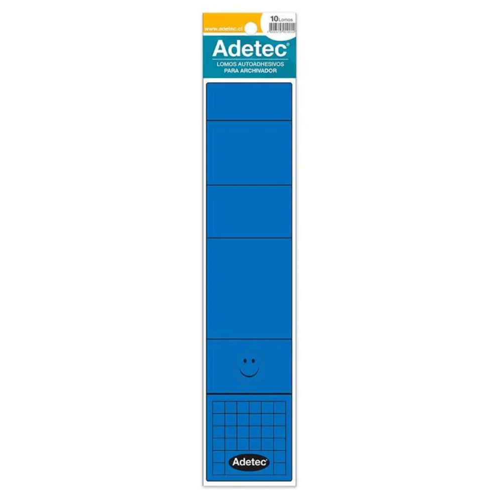 Lomo Archivador Adhesivo Ancho Azul Adetec1
