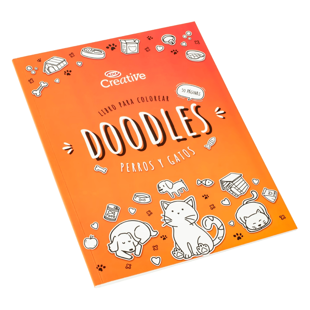 Libro para Colorear Doodles Perro/Gato (047) Creative2