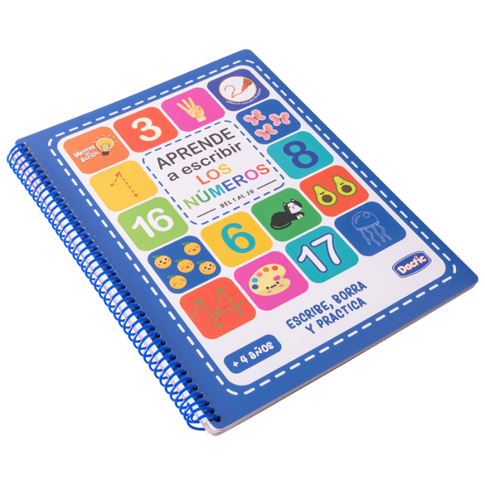 Libro Aprendo A Escribir Borrable Los Numeros 1 Al 202