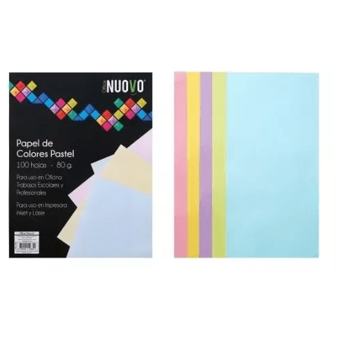 Hojas de color Carta Colores Surtidos 80Gr 100Un1