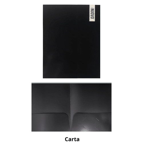 Carpeta Carta 2 bolsillos Negros1