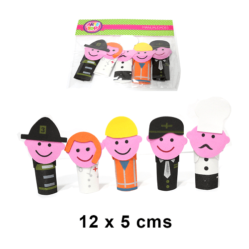 Titere Dedo Goma Eva 5Un1