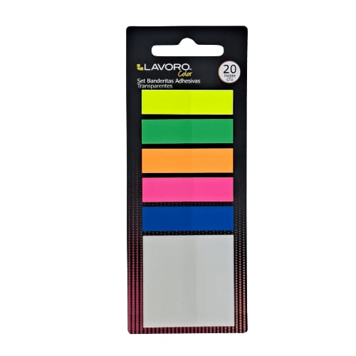 Set Banderitas Adhesivas Plasticas Neon1