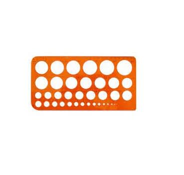 Regla Plantilla Circulos T. 25Cm1