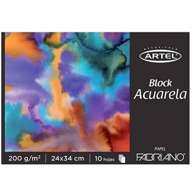 Block Acuarela 10Hjs 24x34Cm 200Gr1