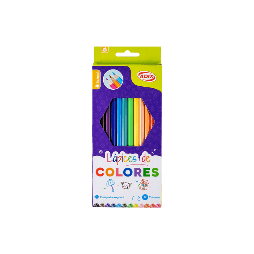 Lapiz Color 12 Un Largo Hex1