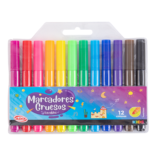 Scripto Jumbo 12 Colores Adix1