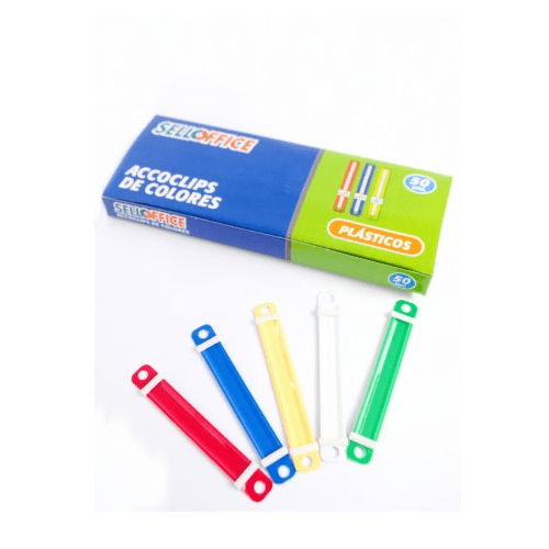 Acoclip/Sujetadores Plasticos 50Un Colores1