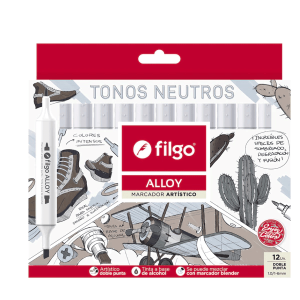 Marcador Alloy 12Un Doble punta 1