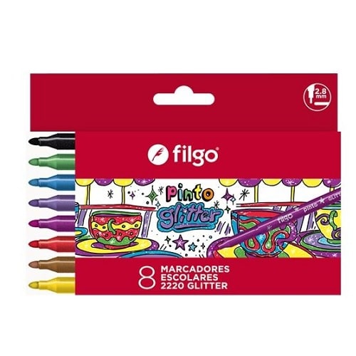 Marcadores Glitter 8Un 2.8Mm1