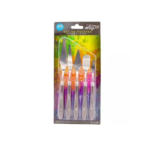 Espatula Metal Mango Madera 5 Piezas1