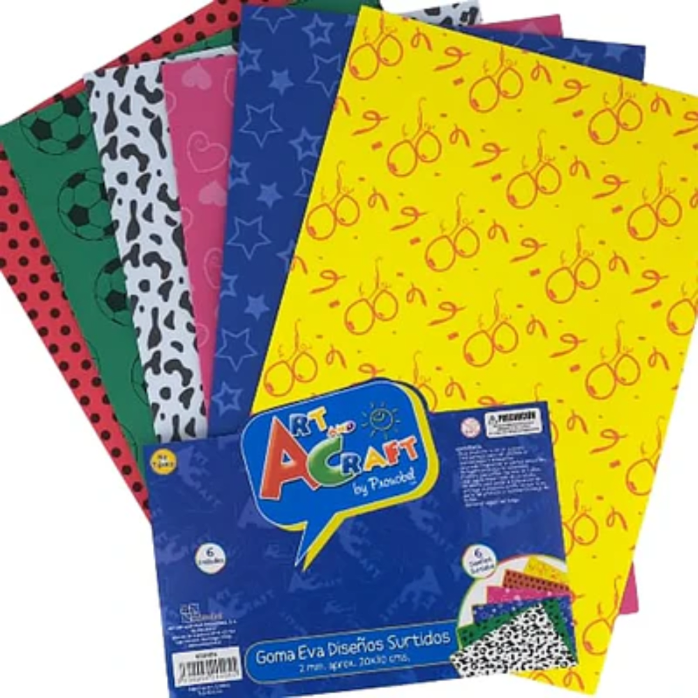 06Un Goma Eva Lamina 20X30 Surtida Dise¤os1