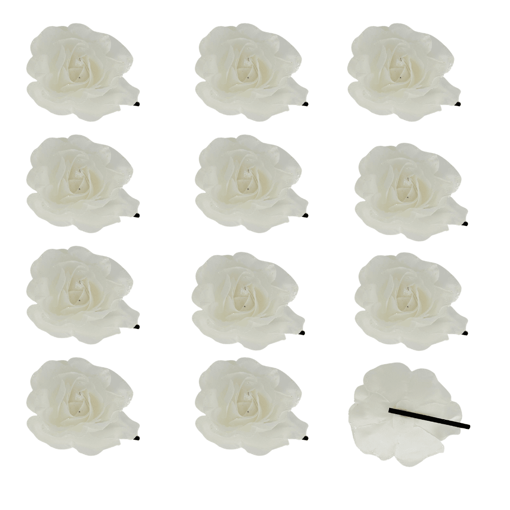 Pack 12 Pinche Rosa 11Cm Blanco Feco1