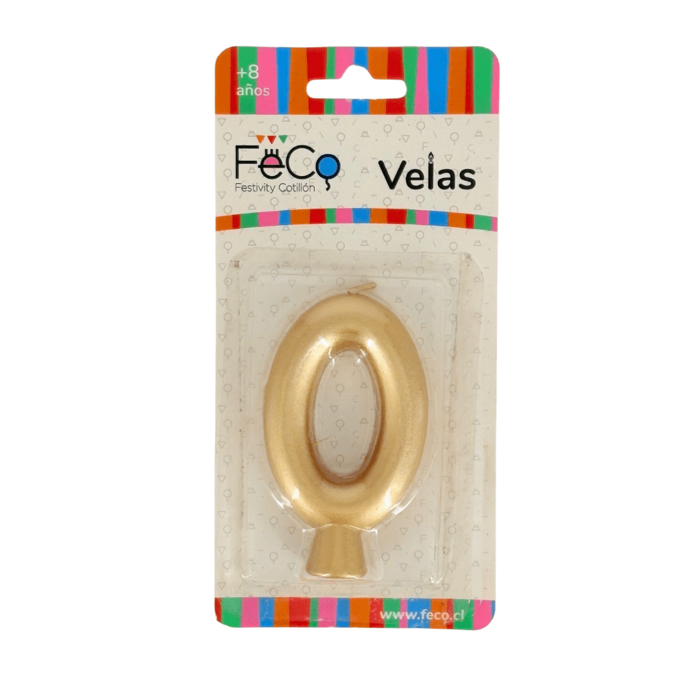 Vela Cumplea¤os Numeros Dorado2