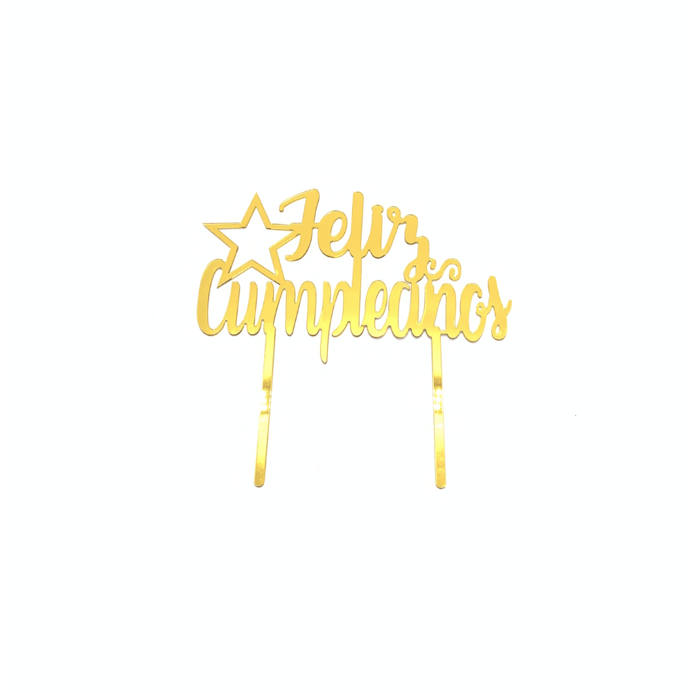 Topper Para Torta Feliz Cumpleaños Estrella2