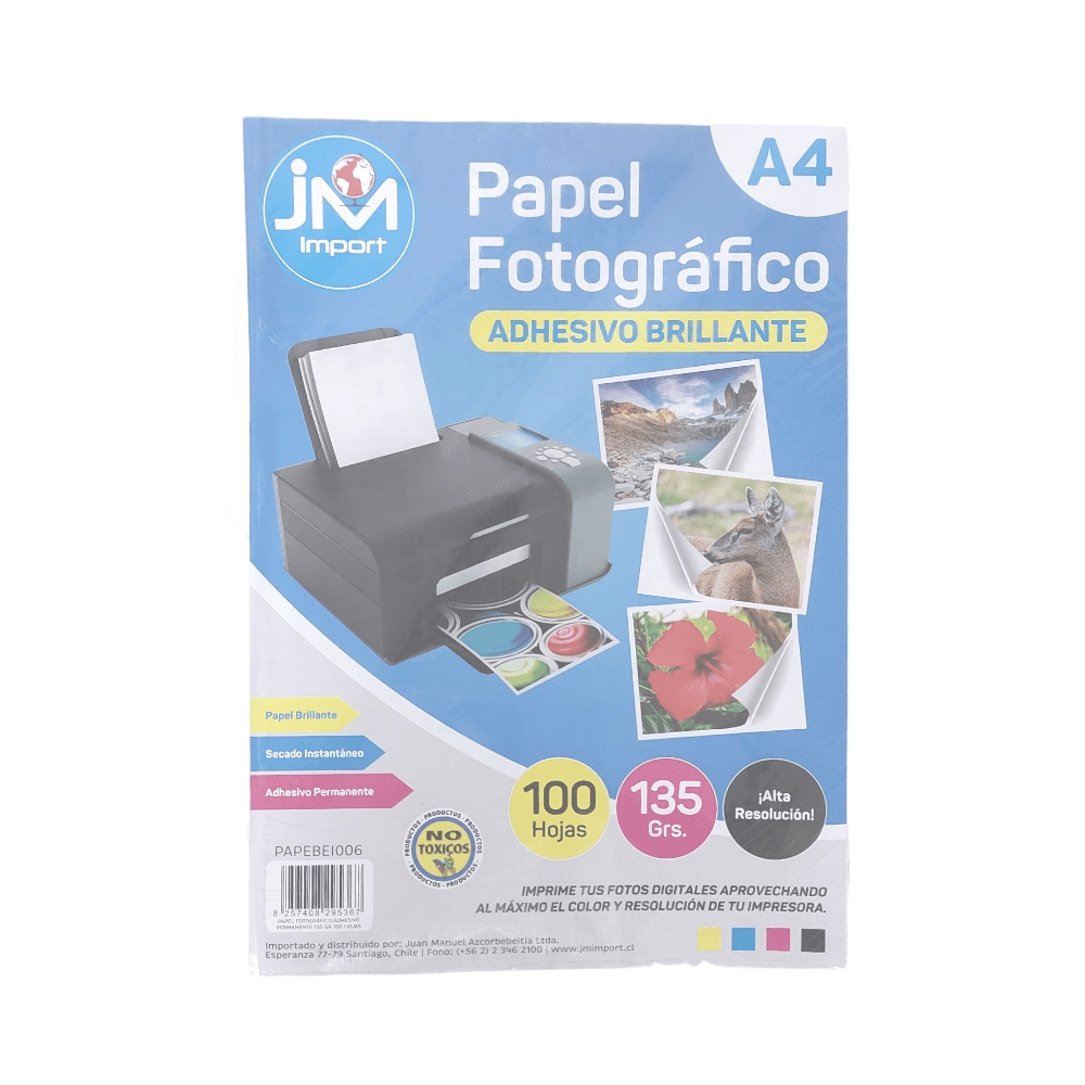 Papel Fotografico Adhesivo 135Gr 100Hj1