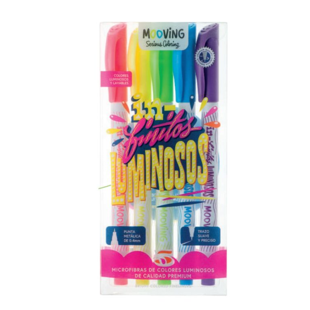 Set 05 Tiralineas de Colores Luminosos Mooving1