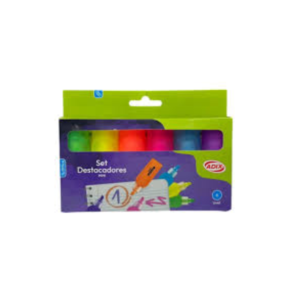 Destacador Mini 06 Colores1