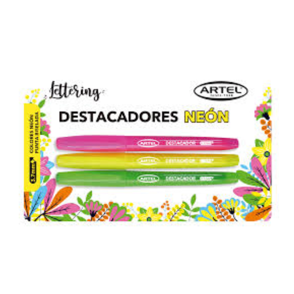 Set 03 Destacador Neon Artel1
