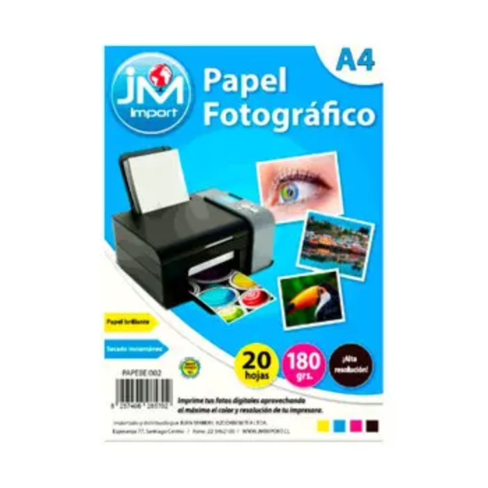 Papel Fotografico 180Grs 20Hj1