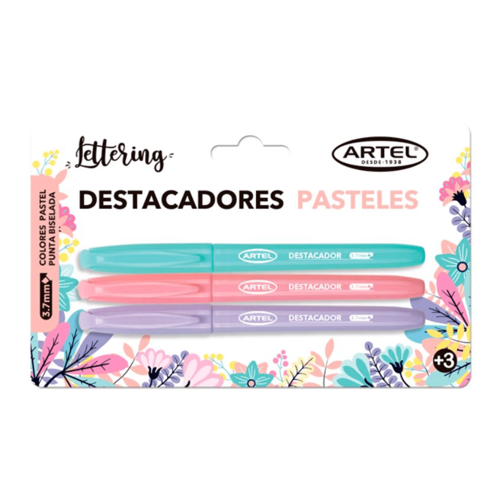 Set 03 Destacador Pastel Artel1
