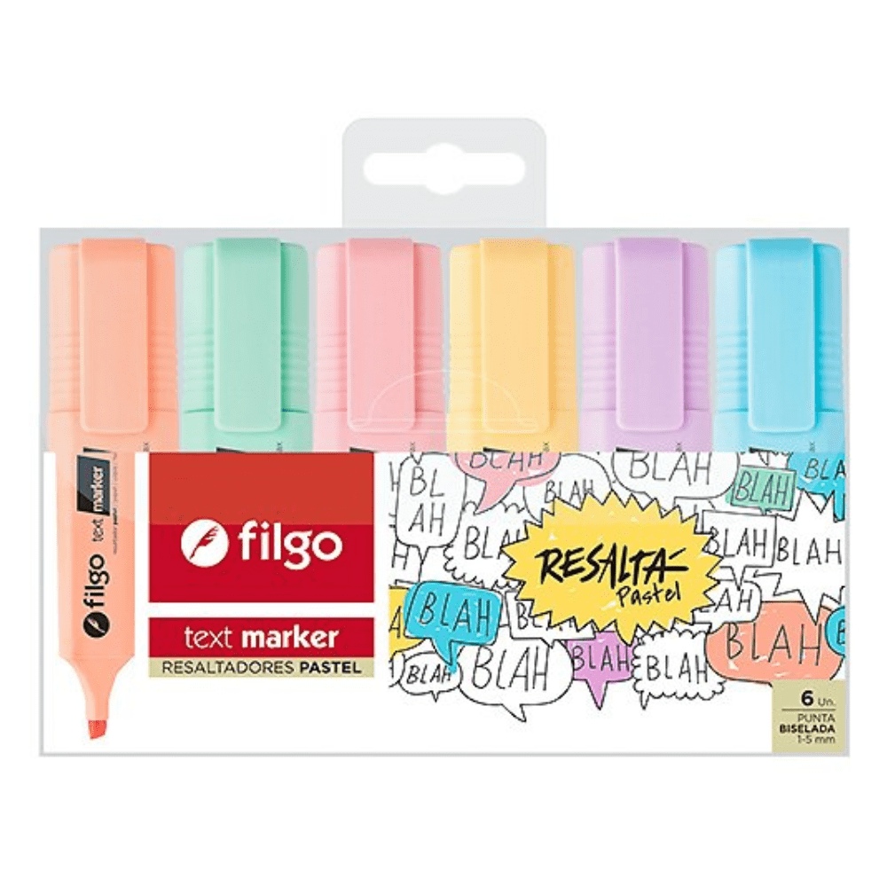 Set 06 Destacador Tono Pastel Filgo1