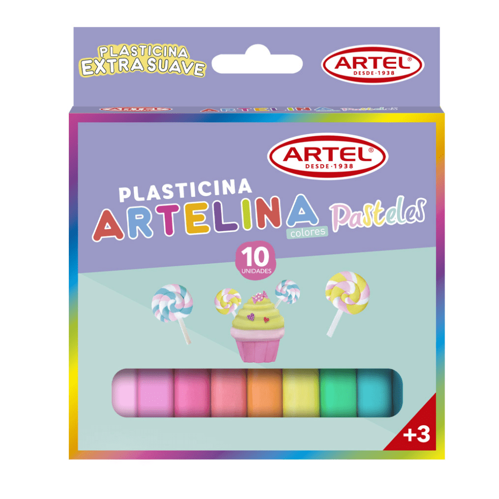 Plasticina 10 Colores Pastel1