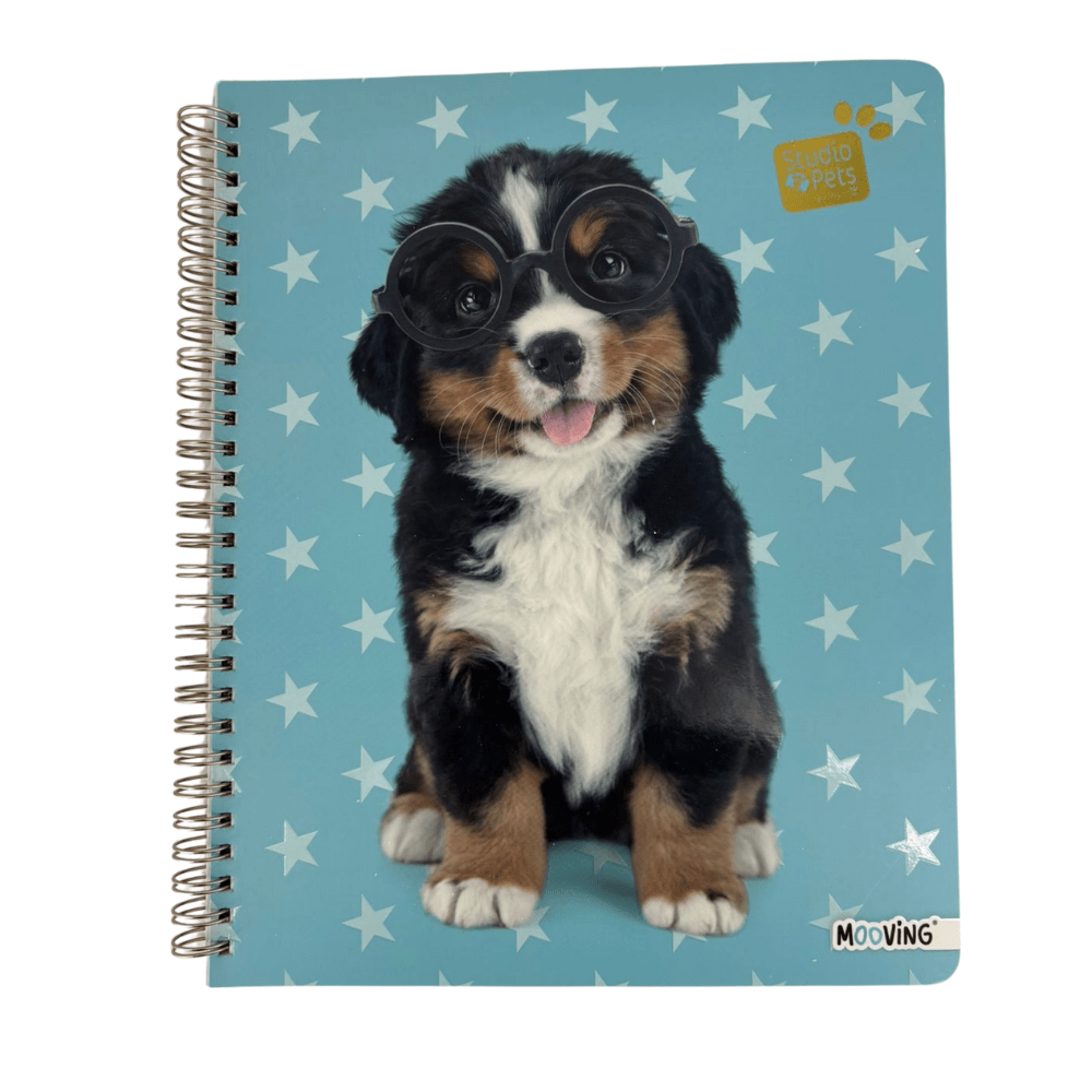 Cuaderno universitario Mat 7Mm 100Hjs Studio Pets Mooving2