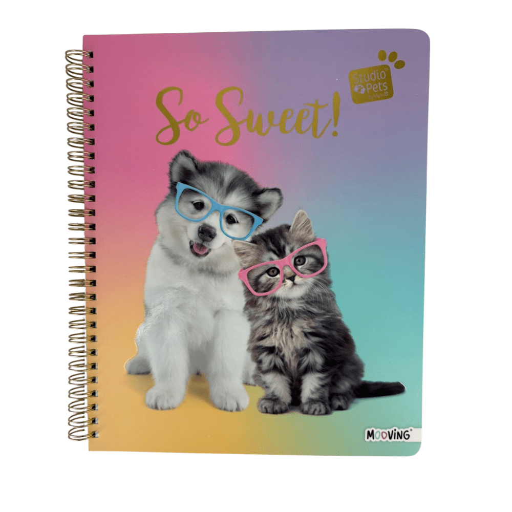 Cuaderno universitario Mat 7Mm 100Hjs Studio Pets Mooving1